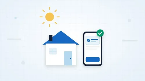 Illustration : maison de vacances surveillée à distance, alerte reçue sur le téléphone