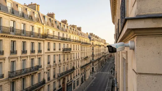 Vidéosurveillance à Paris 8e : immeubles haussmanniens