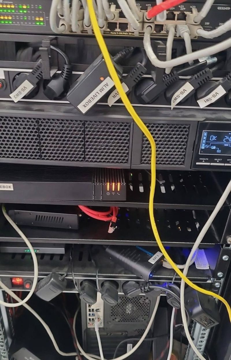 Baie réseau câblée pour une installation de vidéosurveillance